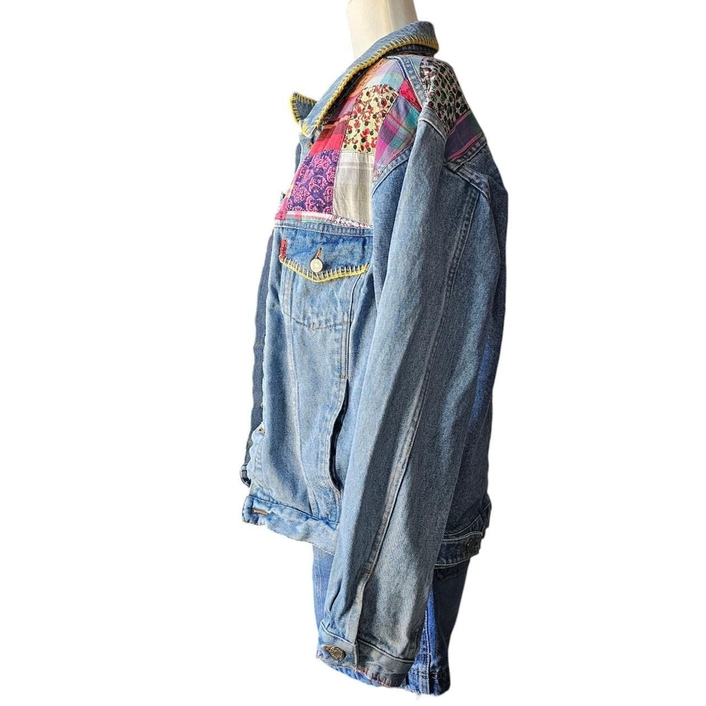 Patchwork Denim Jacket - image 5